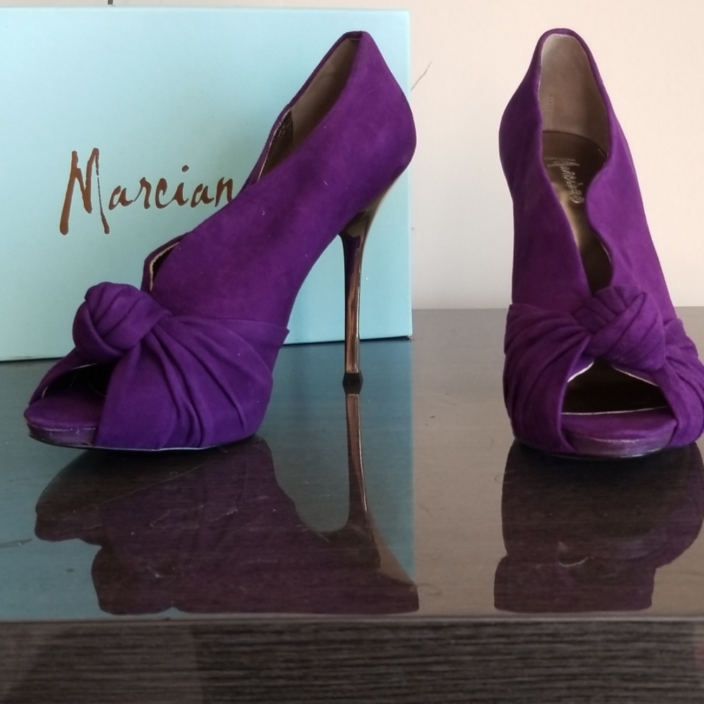 Marciano suede heels